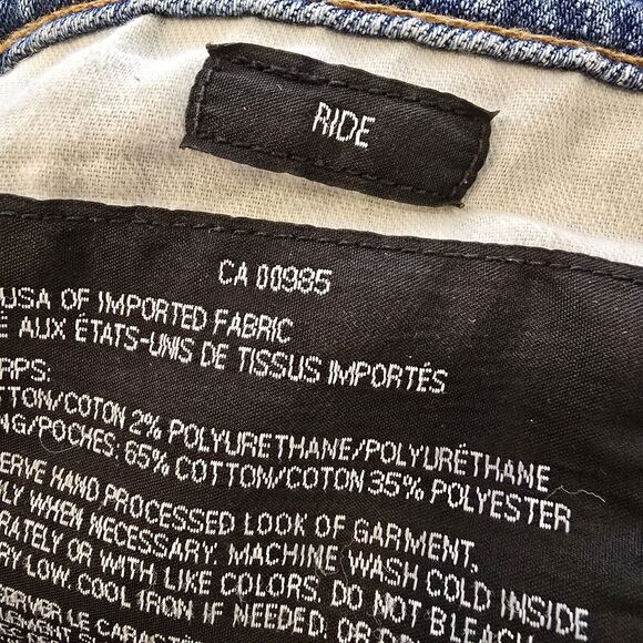 Alexander Wang Jeans Women 24 Blue Mid Rise Stretch Designer Luxury Straight - Picture 9 of 10